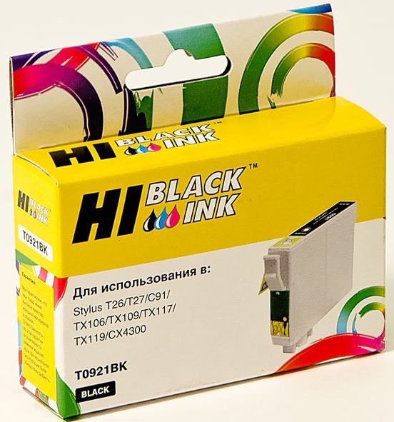 Картридж Hi-Black (HB-T0921) для Epson Stylus C91/CX4300/T26/TX106/109, Bk
