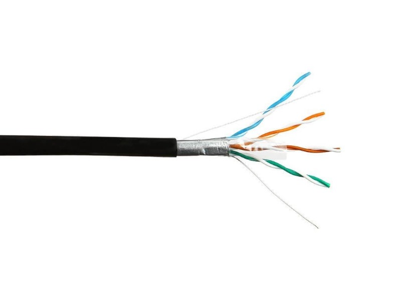 Кабель Skynet Standard FTP4 cat.5е, одножильный, 305м, Cu, Проходит Fluke тест, для наружных работ, черный