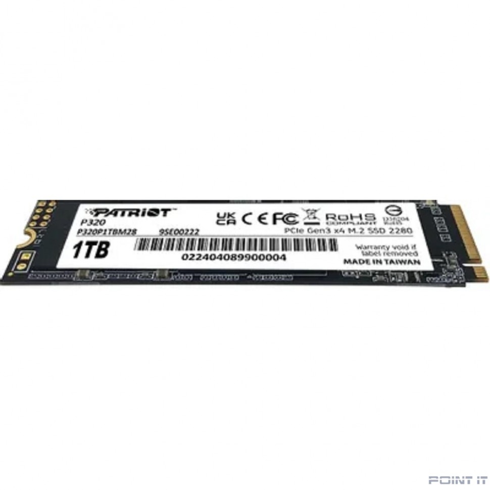 Накопитель SSD Patriot PCIe 3.0 x4 1TB P320P1TBM28 P320 M.2 2280