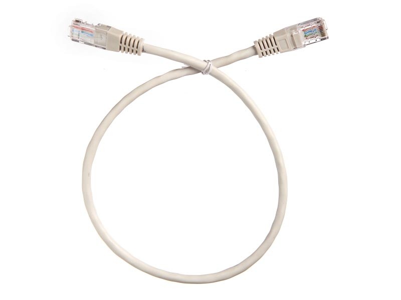 Патч-корд Technolink C UTP4 cat.5е, 0.5м, CCA, LSZH, серый, литой коннектор