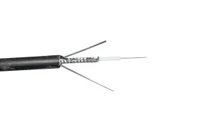 Кабель волоконно-оптический 4 (SМ - 9/125), наружный, двойная стальная проволока в качестве силового элемента, PE, черный, 2000м