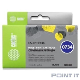 Cactus C13T0734 Картридж  для Epson Stylus С79/ C110/ СХ3900/ CX4900/ CX5900/ CX7300/ CX8300/ CX9300, желтый