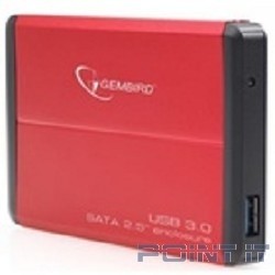 Gembird EE2-U3S-2-R Внешний корпус 2.5&quot; Gembird EE2-U3S-2 ,  красный, USB 3.0, SATA