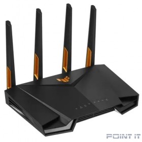Роутер беспроводной ASUS TUF-AX4200, 4 LAN, 2500 Мбит/с, 1000 Мбит/с, 4 (802.11n), 5 (802.11ac), 6 (802.11ax), 1 x USB 3.2, 3G, 4G/LTE, IPv6 черный