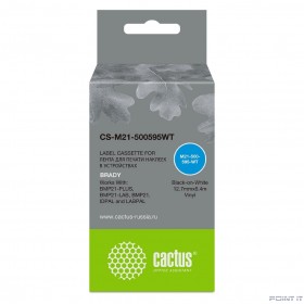 Картридж ленточный Cactus CS-M21-500595WT черный для Brady BMP21-PLUS, BMP21-LAB