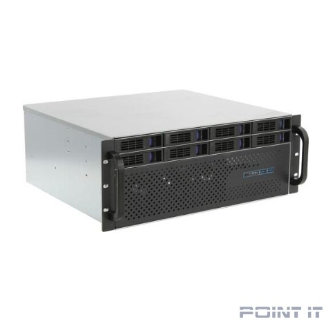 Procase ES408XS-SATA3-B-0 Корпус 4U Rack server case (8 SATA3/SAS 12Gb hotswap HDD), черный, без блока питания, глубина 400мм, MB 12"x13"