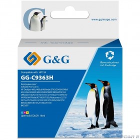 Картридж струйный G&amp;G GG-C9363H многоцветный (18мл) для HP DJ 460series/5740/5743/5793/5940/5943/6540/6543/6620/6623
