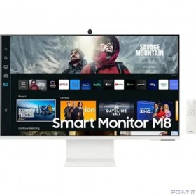 Монитор LCD Samsung 31.5&quot; S32DM801UIXCI M8 белый {VA 3840x2160 60Hz 400cd 178/178 16:9 HDMI M/M Cam HAS USB}