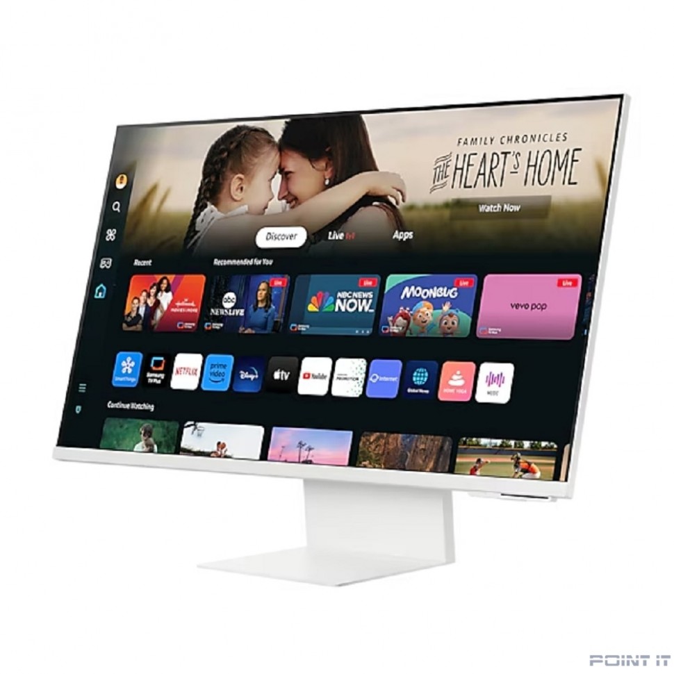 Монитор LCD Samsung 31.5" S32DM801UIXCI M8 белый {VA 3840x2160 60Hz 400cd 178/178 16:9 HDMI M/M Cam HAS USB}