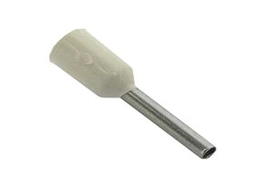 Штыревой втулочный кабельный наконечник E 7508 (НШВИ F=8мм) 0,75мм2, изолированный, серый, 100шт, NETKO Optima