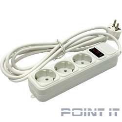Exegate EX221184RUS Сетевой фильтр Exegate SP-3-5W (3 розетки, 5м, евровилка, белый)