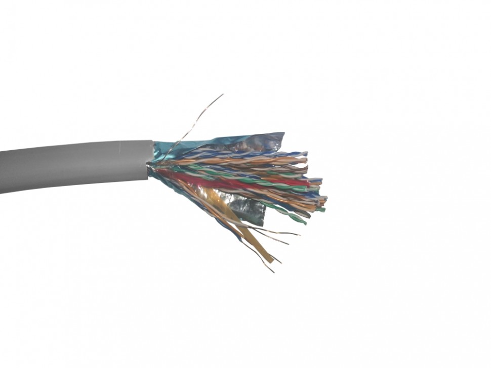 Кабель FTP25 cat.5e, 305м, 0,5мм, ZH нг(A)-HF, не содержащий галогенов, серый
