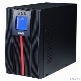 PowerCom Macan MAC-2000 ИБП {On-Line, 2000VA/2000W, Tower, IEC, LCD, Serial+USB, SNMPslot, подкл. доп. батарей} (1034862)