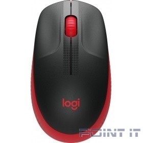 910-005908 Мышь Logitech M190 красный/черный оптическая (1000dpi) беспроводная USB (2but)