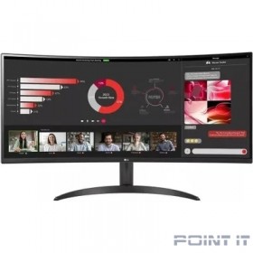 Монитор LCD LG 34&quot; 34WR50QC-B UltraWide {VA Curved 3440x1440 100Hz 5ms 300cd 21:9 178/178 FreeSync 2xHDMI DisplayPort HDR10 VESA}