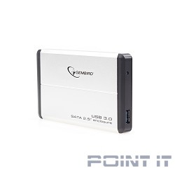 Gembird EE2-U3S-2-S Внешний корпус 2.5&quot; Gembird EE2-U3S-2-S, серебро, USB 3.0, SATA, металл