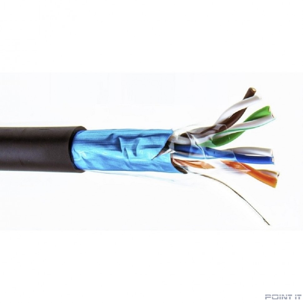 5bites Кабель Express FS5525-305BPE витая пара FTP/SOLID/5E/24AWG/COPPER/PE/BLACK/OUTDOOR/DRUM/305M