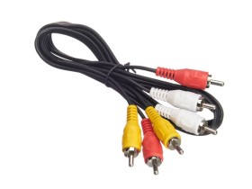 Шнур аудио-видео: 3RCA-3RCA ( длина 1.2 м, литой), NETKO Optima