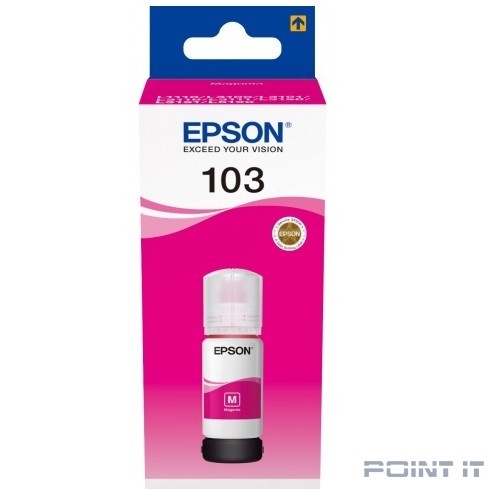 EPSON C13T00S34A Контейнер с пурпурными чернилами для L3100/3101/3110/3150/3151, 65 мл.(cons ink)