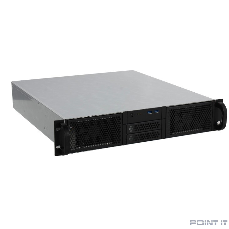 Procase RE204-D0H8-FE-65 Корпус 2U server case,0x5.25+8HDD,черный,без блока питания(2U,2U-redundant),глубина 650мм,EATX 12"x13", панель вентиляторов 4*80х25 PWM