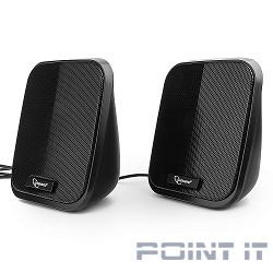 Акустич. система 2.0 Gembird SPK-100, черный, 6 Вт, рег. громкости, USB-питание					
