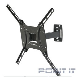 Kromax OPTIMA-403 black {Кронштейн для LED/LCD телевизоров 15"-55", max 25 кг, настенный, 3 ст свободы, наклон +5°-12°, поворот ±90°, от стены 68.5-225 мм, max VESA 400x400 мм}
