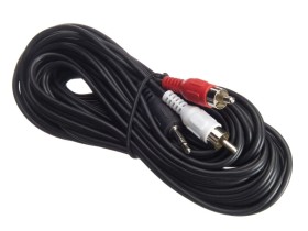 Шнур аудио-видео: 2RCA-3,5 мм стерео ( длина 7 м, литой), NETKO Optima