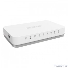 D-Link DGS-1008A/F1A Неуправляемый коммутатор с 8 портами 10/100/1000 Base-T и функцией энергосбережения