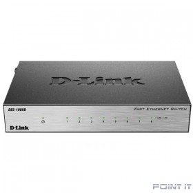 D-Link DES-1008D/L2B Неуправляемый коммутатор с 8 портами 10/100Base-TX