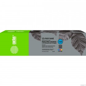 Картридж струйный Cactus CS-F6V16AE №123 многоцветный (4мл) для HP HP DeskJet 2130