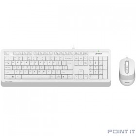 Клавиатура + мышь A4Tech Fstyler F1010 клав:белый/серый мышь:белый/серый USB Multimedia