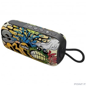 Perfeo Bluetooth-колонка &quot;WORM&quot; 12W, MP3 USB-TF, AUX, FM, HANDS FREE, TWS граффити [PF_D0346]