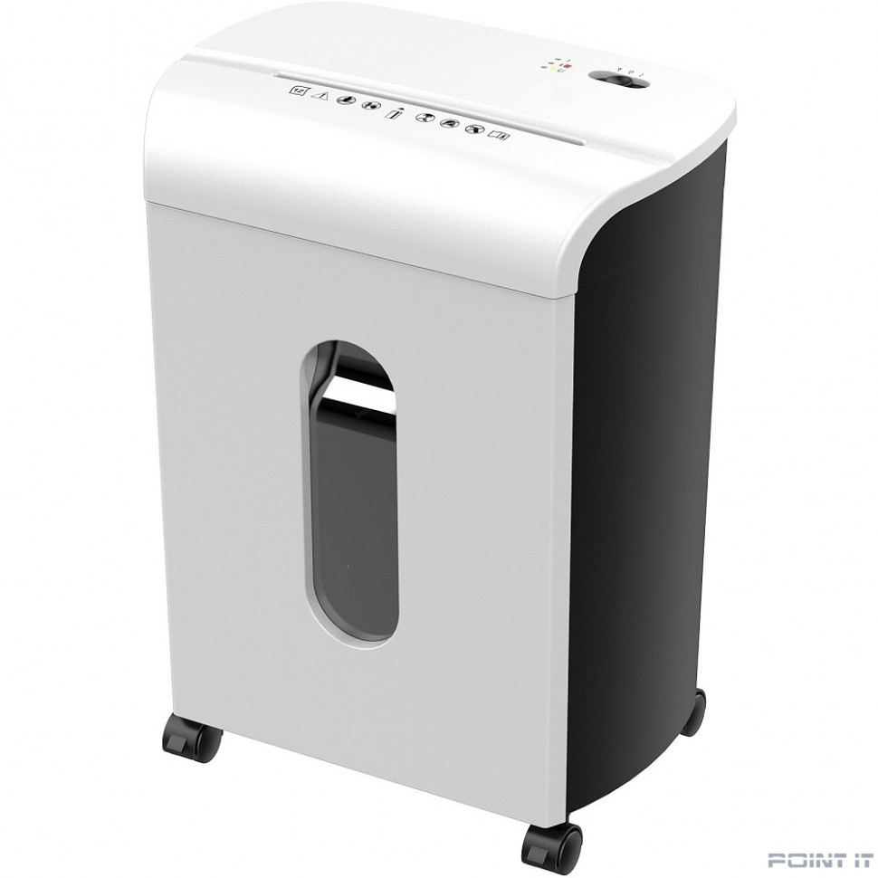 Шредер Cactus CS-SH-K4 белый (секр.P-4) фрагменты 12лист. 17лтр. скрепки скобы пл.карты