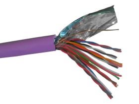 Кабель LC FTP10 cat.5, 305м, 0,45мм, нг(А)-HF LSZH - малодымный, не содержащий галогенов, фиолетовый РАСПРОДАЖА