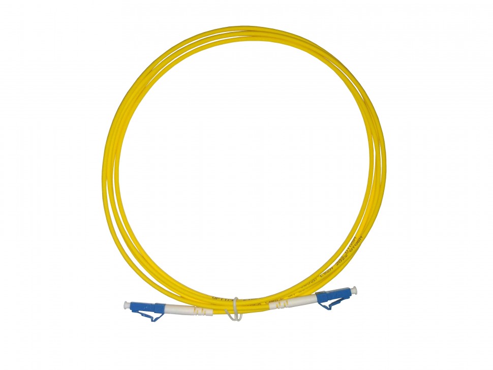 Патч-корд оптический соединительный LC-LC/UPC SM Simplex 3.0мм 9/125, 2м, LSZH