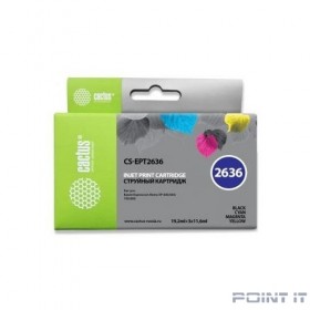 CACTUS CS-EPT2636 Картридж струйный  для Epson Expression Home XP-600/605/700, черный/голубой/пурпурный/желтый набор карт. (65.6мл)