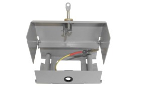 Коробка распределительная на 1 (макс d кабеля 10мм) плинт металлическая (7*13,5*7,3см), замок