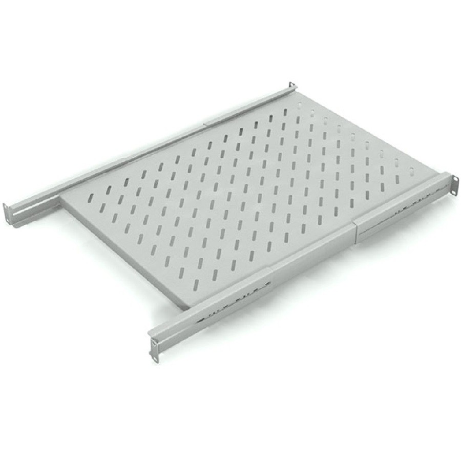 Полка выдвижная 1U для шкафа глубиной 800 (482х600), серая