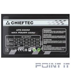Chieftec 550W RTL [GPS-550A8] {ATX-12V V.2.3 PSU with 12 cm fan, Active PFC, fficiency >80% with power cord 230V only}