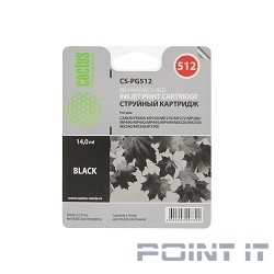 Картридж BLACK 14ML CS-PG512 CACTUS