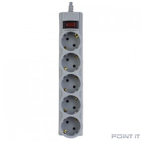 Perfeo Сетевой фильтр &quot;POWERX&quot;, PF_A4719 (5,0м, 5 розеток, серый)