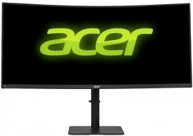 Монитор Acer CZ342CURHbmiphuzx 34'', Curved 1000R Black, 21:9, VA, 3440x1440, 1 / 4ms, 300cd, 100Hz, 1xHDMI,1x DP, 1xUSB Type-C(65W), 2xUSB, SPK, HAS