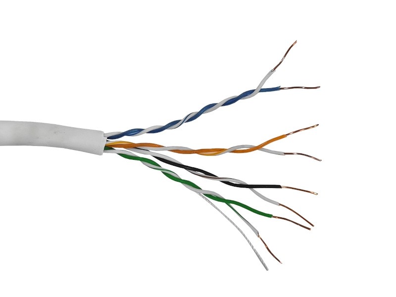 Кабель UTP4 cat.5е, одножильный, 305м, Cu, нг(А)-LSLTx, Проходит Fluke тест, светло-серый, NETKO Optima Gold