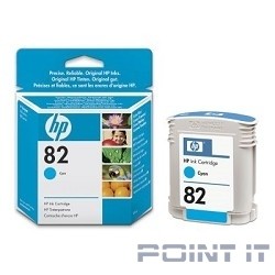 HP C4911A Картридж №82, Cyan {DesignJet 500/800, Cyan (69 ml)}