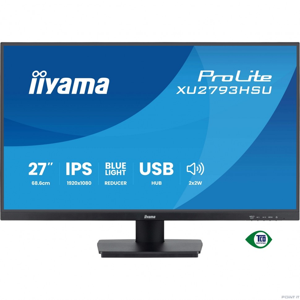 Монитор LCD IIYAMA 27'' XU2793HSU-B7 {IPS 1920х1080 100Hz 1ms 8bit(6bit+FRC) 300cd 178/178 1300:1 HDMI2.0 DisplayPort1.2 2xUSB2.0 2x2W 2x2W VESA}