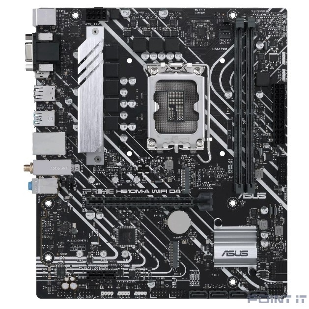 ASUS PRIME H610M-A WIFI D4, LGA1700 2xDDR4 4xSATA3 2xM.2 D-Sub HDMI DP mATX
