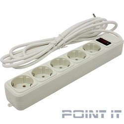 Exegate EX221187RUS Сетевой фильтр Exegate SP-5-3W (5 розеток, 3м, евровилка, белый)