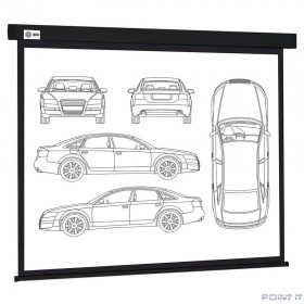 Экран Cactus Wallscreen CS-PSW-213X213-BK,  213х213 см, 1:1,  настенно-потолочный черный