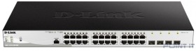 D-Link DGS-1210-28P/ME/B2A Управляемый коммутатор 2 уровня с 24 портами 10/100/1000Base-T и 4 портами 1000Base-X SFP (24 порта с поддержкой PoE 802.3af/802.3at (30 Вт), PoE-бюджет 193 Вт)