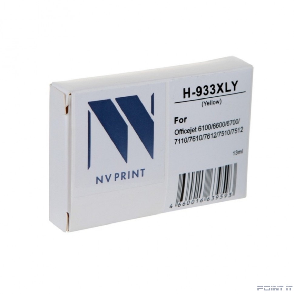 NV Print Струйный картридж 933XLY (NV-CN056AE) Yellow для HP Officejet 6100, 6600, 6700, 7110, 7510, 7610, 7612 (825 стр) совместимый